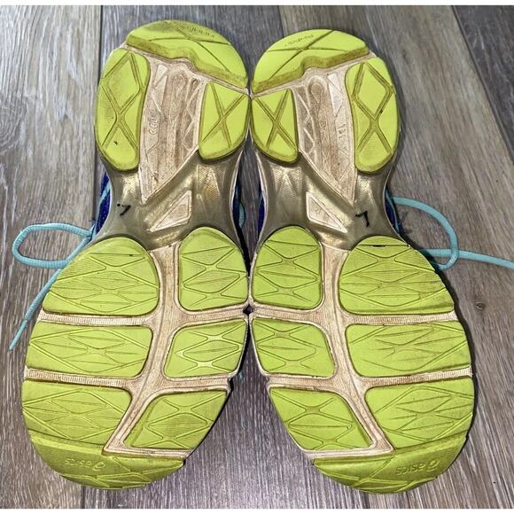 ASICS Gel-Exalt 3 Blue Yellow T666N Womens US Size 6 Running Sneaker Shoes - Picture 9 of 10